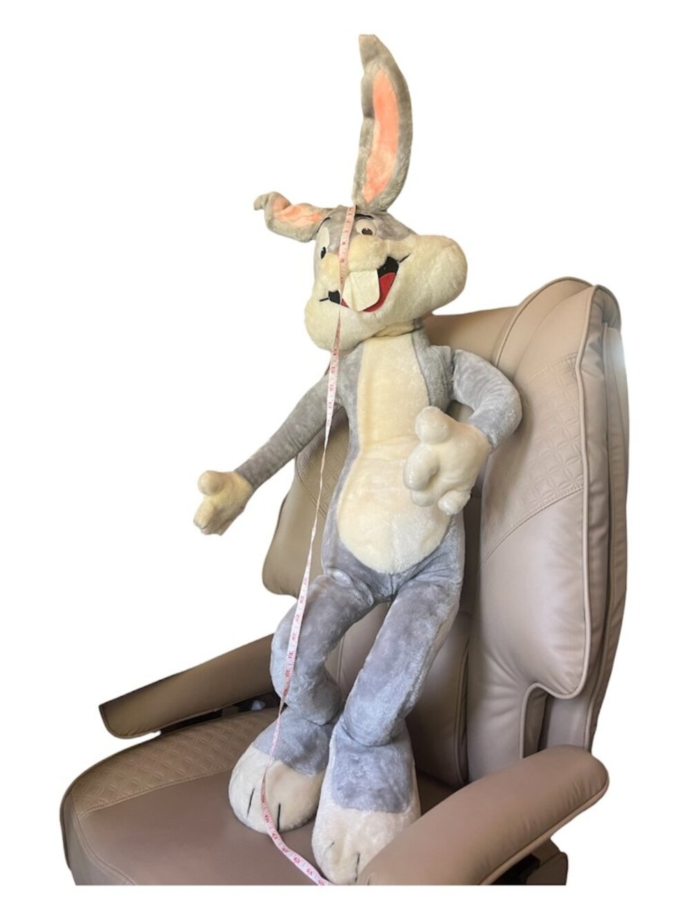 Vintage 1971 Warner Bros Bugs Bunny Mighty Star Plush 41” Poseable 51” Ears